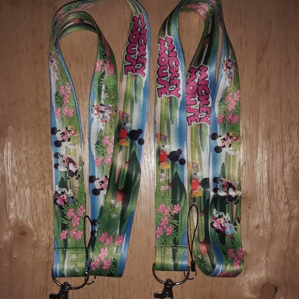 2 Walt Disney Mickey and Minnie Mouse Lanyard